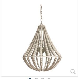 Elegant Cream Beaded Chandelier